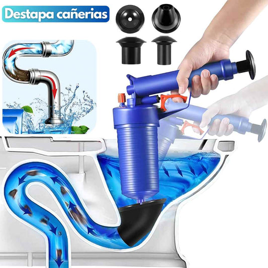 PISTOLA DESTAPA TUBERIAS DE AIRE | KIT DE VENTOSAS MULTIUSOS