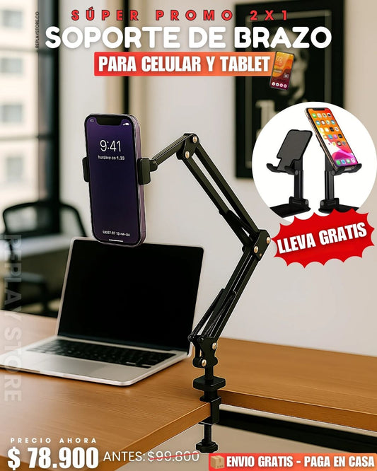 SUPER PROMO Soporte de brazo para Celular y Tablet + Lleva Gratis soporte para Celular🎁